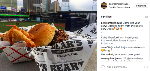 Instagram Marketing CT, Bears Smokehouse