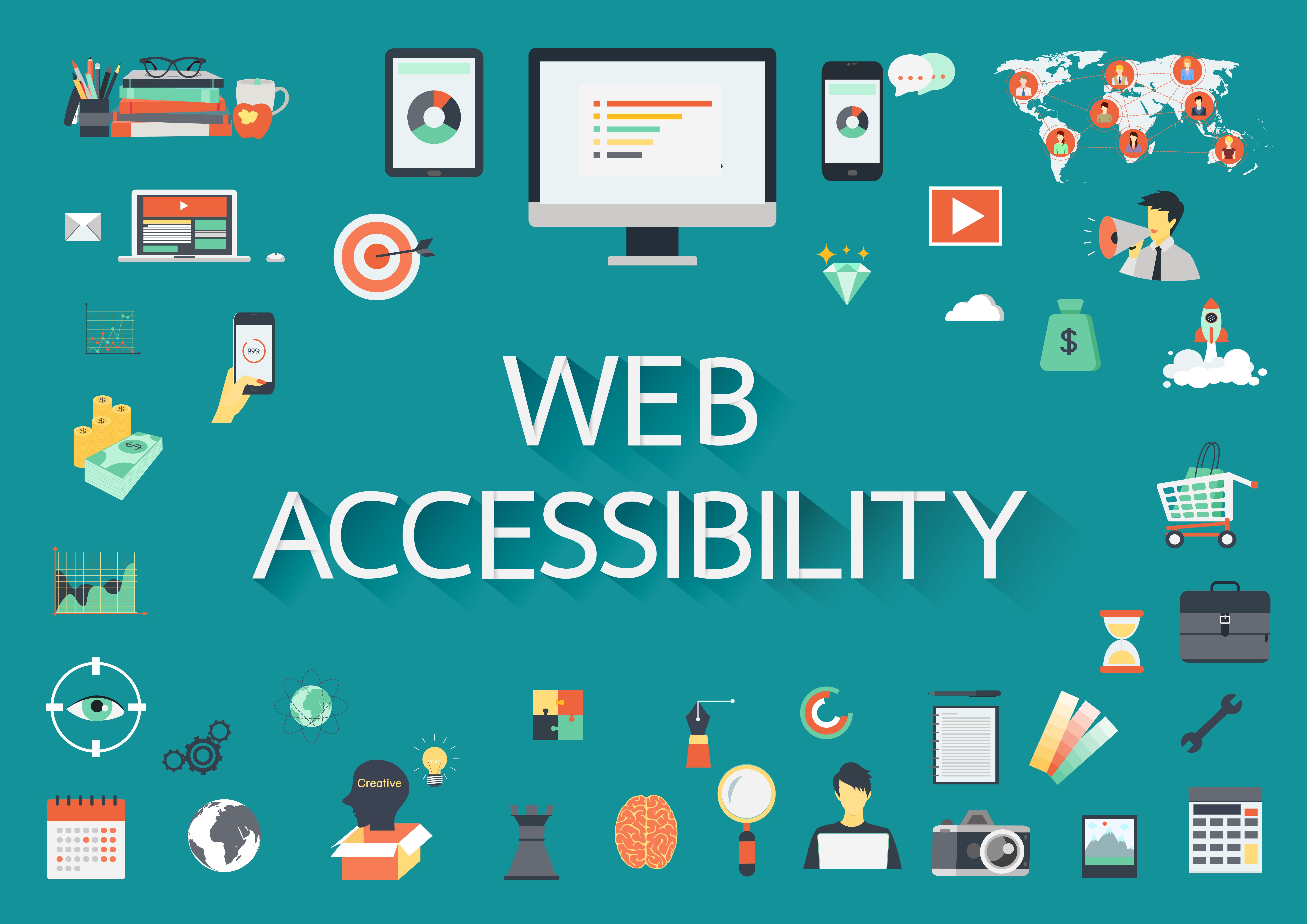 Web accessibility flat icon